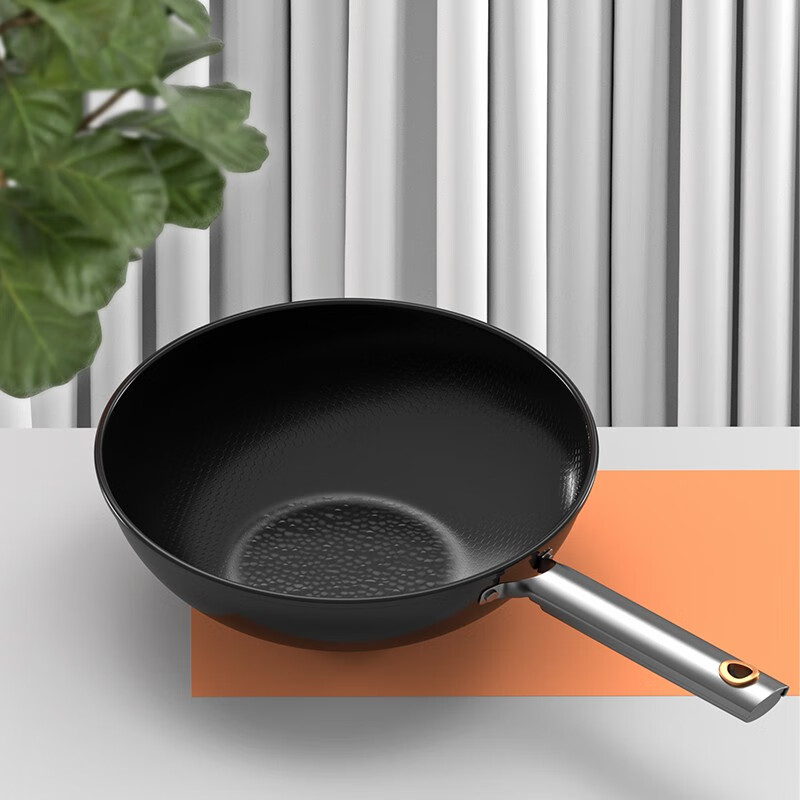 都市太太 DSGBC 钢霸炒锅 精铁无涂层家用炒锅 黑色 32cm高清大图