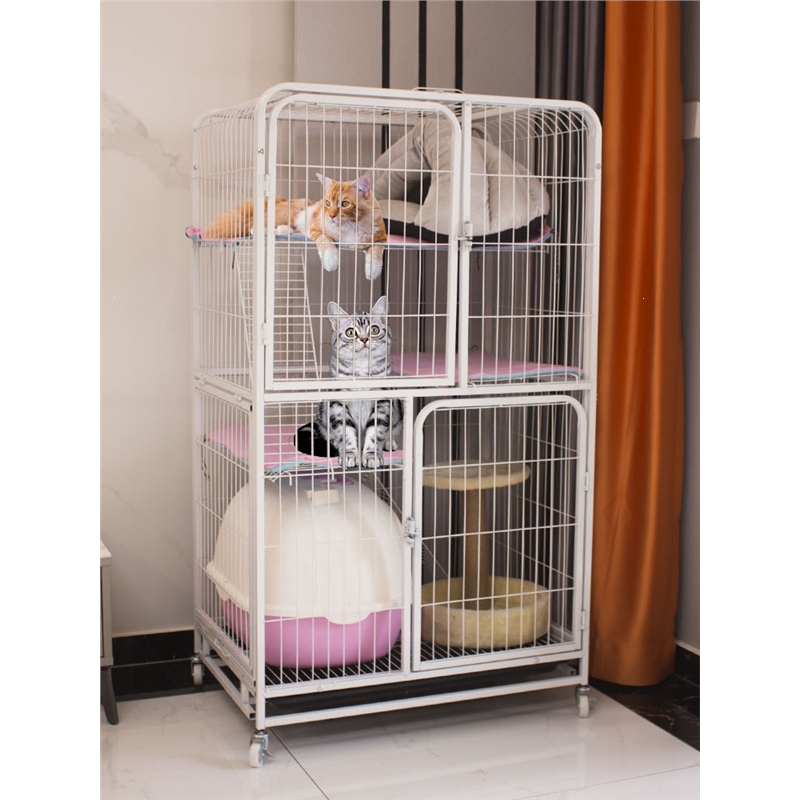 猫笼子猫别墅家用二层三层猫窝大型米妮猫舍猫咪宠物笼子超大自由空间