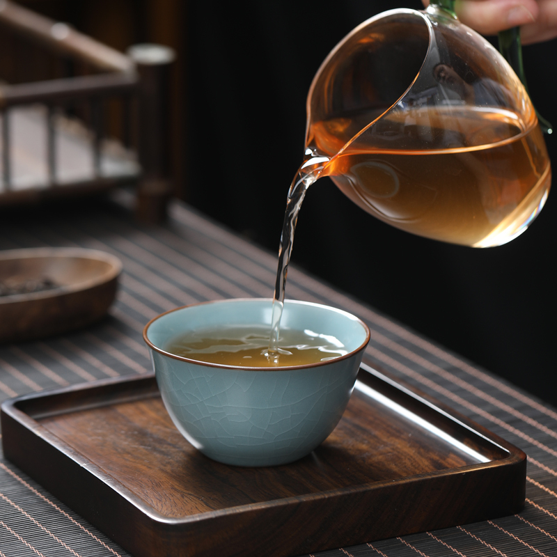 MULTIPOTENT功夫茶杯陶瓷主人杯个人品茗杯汝窑玉脂青古韵杯伴手礼盒