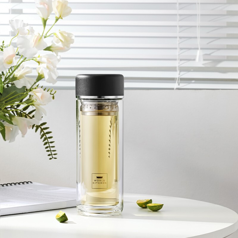 康宁餐具玻璃杯280ml 黑wk-blb280/kz/bk