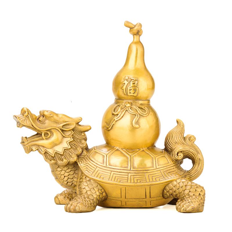 家柏饰(CORATED)龙龟葫芦 龙龟摆件铜高清大图