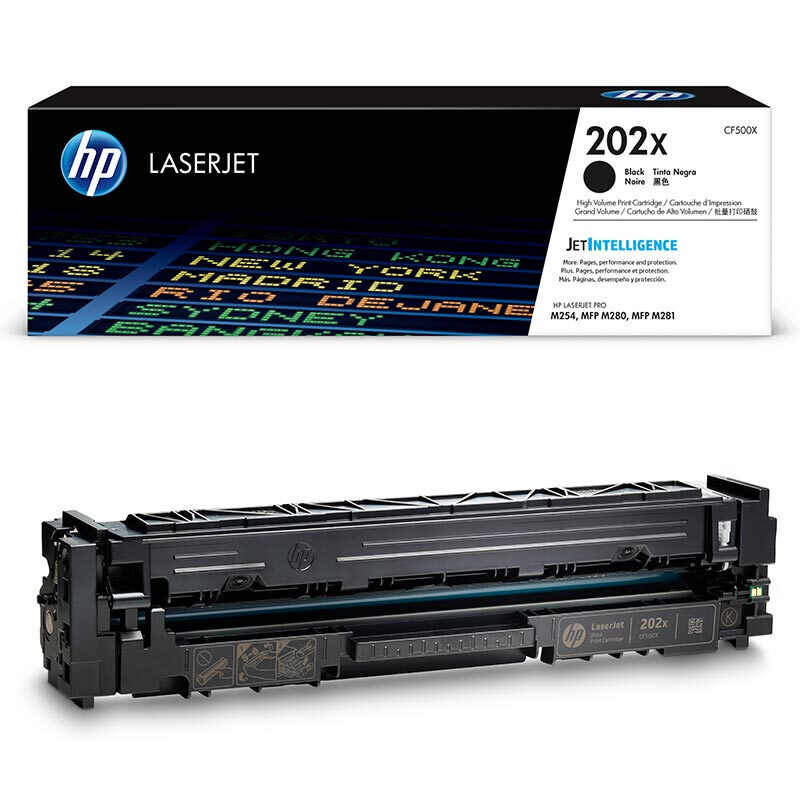 惠普(HP)CF500X 202X 黑色硒鼓(适用LaserJet M254nw/dw M280nw M281fdn)高清大图