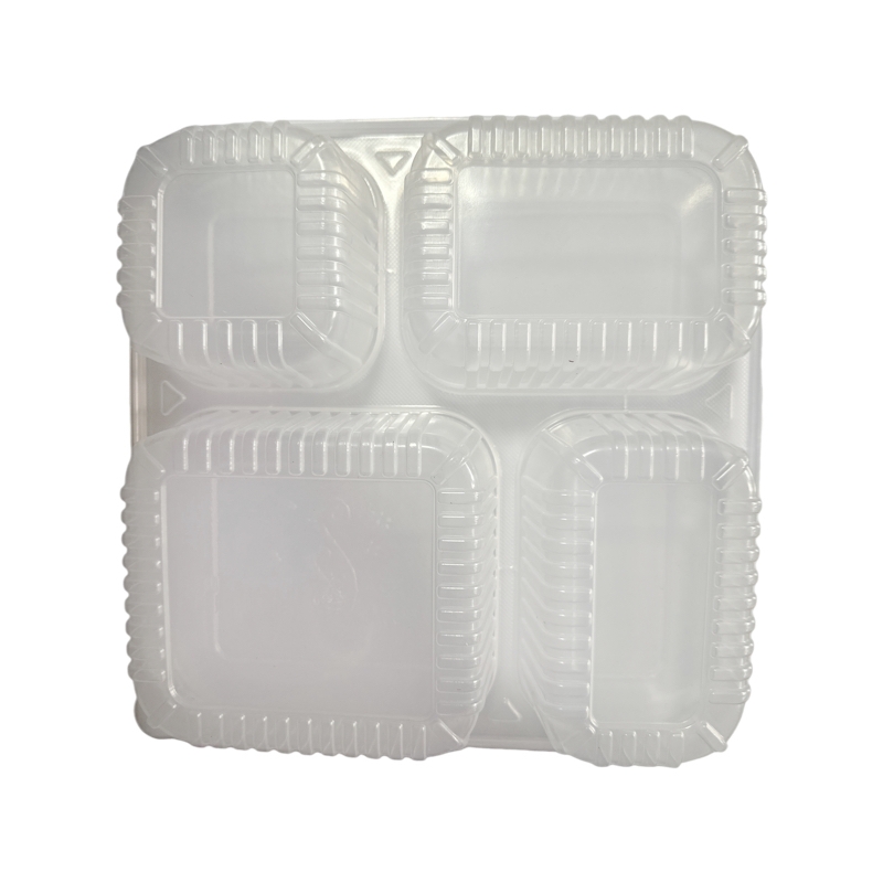 莘煊 一次性塑料餐饮具(PP四格餐盒)1350ml 200套/箱
