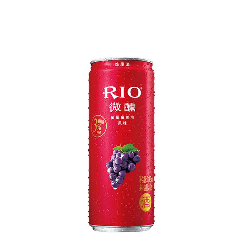 锐澳(RIO)洋酒 鸡尾酒 预调酒 微醺6罐(微醺5口味+樱花味)330ml*6罐