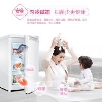 Haier/海尔立式侧开门冰柜家用82升一级能效抽屉式冷柜迷你冷家用小冰柜节能省电