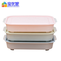 宝优妮 鸡蛋盒冰箱保鲜盒塑料食物储物盒饺子混沌托盘放鸡蛋收纳盒 【卡通鸡蛋保鲜盒】DQ-9021-12 3只装