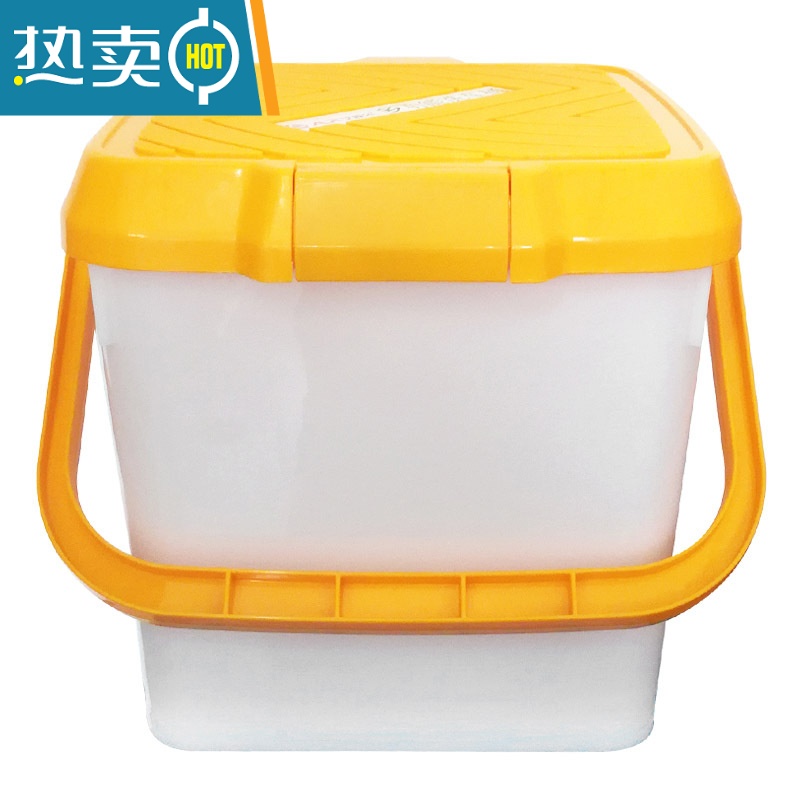 敬平洗车水桶车用桶大号收纳塑料桶带盖钓鱼桶可坐车载专用便携非折叠 黄色高清大图