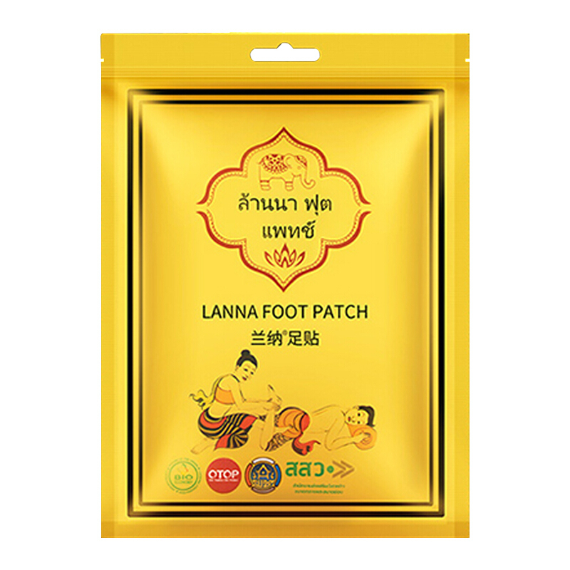 LANNA泰国兰纳足贴祛湿贴驱寒养生美容舒缓疲劳睡眠贴 一袋体验装