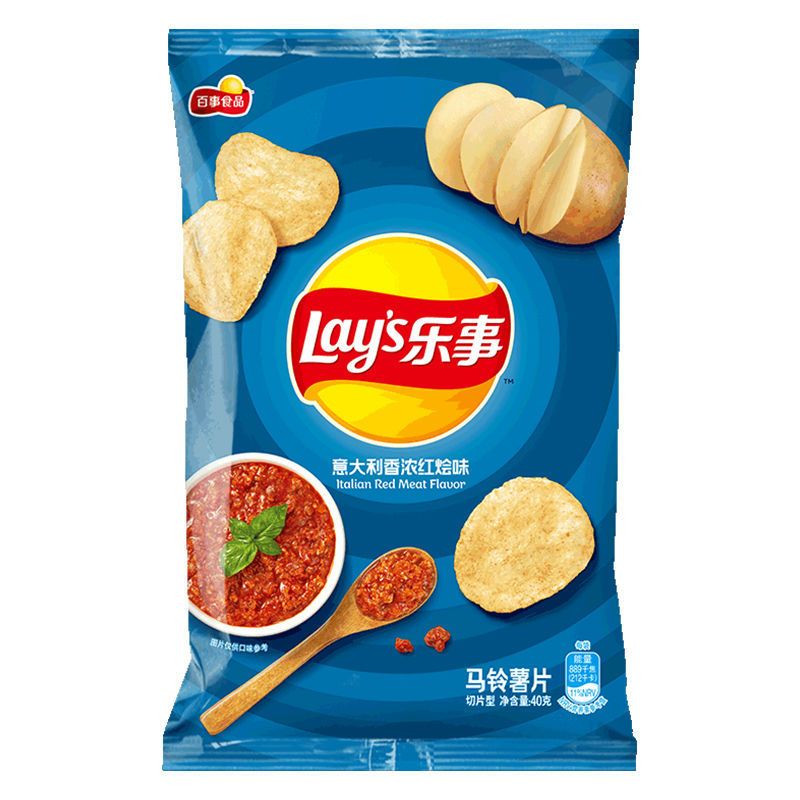 乐事薯片多口味休闲零食小吃办公室休闲零食 红烩味40g*10袋高清大图