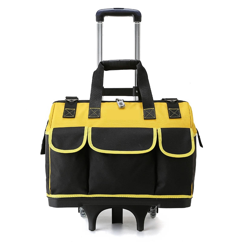 带轮工具包大号拉杆滚轮帆布加厚多功能回固大容量维修电工工具箱