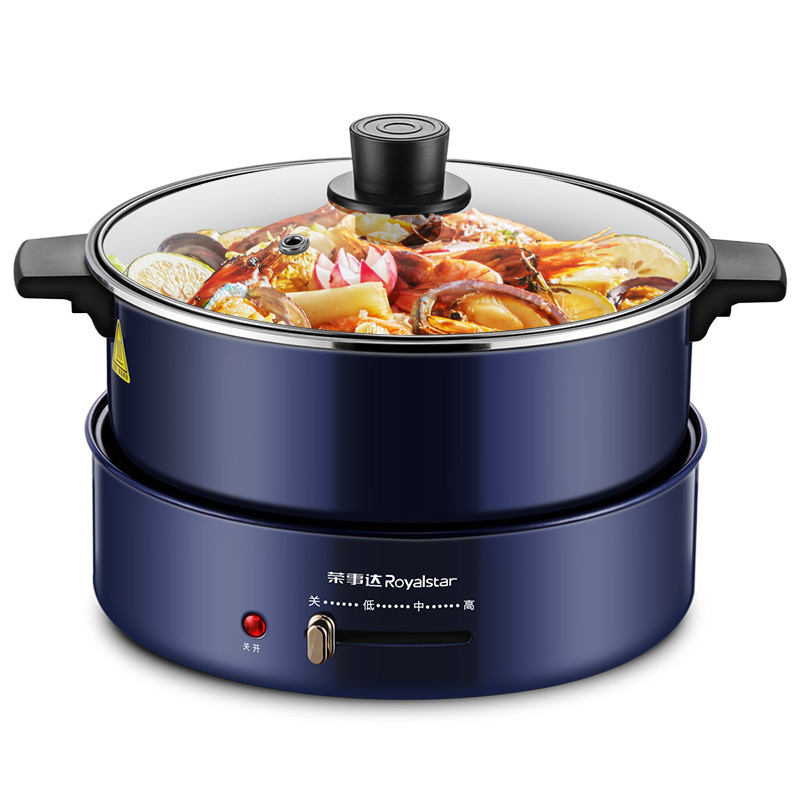 荣事达电火锅国潮多功能电煮锅电炖电热锅家用多用途大容量煎烤电炒锅