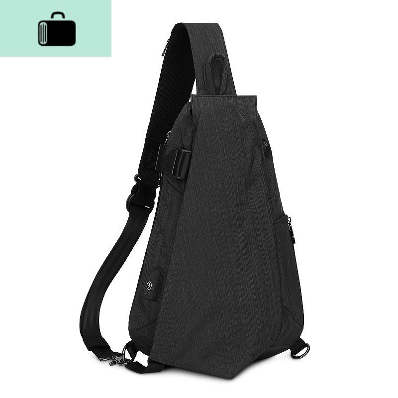 单肩包男士大容量斜挎包包休闲运动胸包学生帆布小背包潮牌NEW LAKE腰包男图片