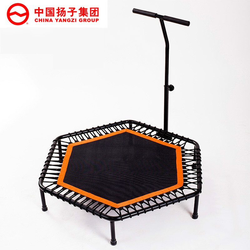 扬子(YANGZI)六角圆形蹦床健身床成人健身房商用六边形弹力超静音带扶手跳床高清大图