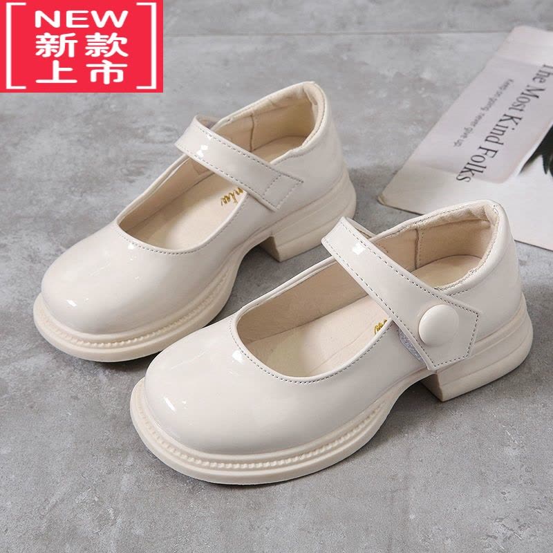 可莉允儿童小黑皮鞋女童新款英伦风韩版中大童公主鞋软底百搭时尚舒适鞋运动休闲鞋图片