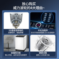 威力(WEILI)10公斤DD直驱变频波轮洗衣机全自动 家用大容量玻璃盖阻尼 一级能效自判水位XQB100-2079D