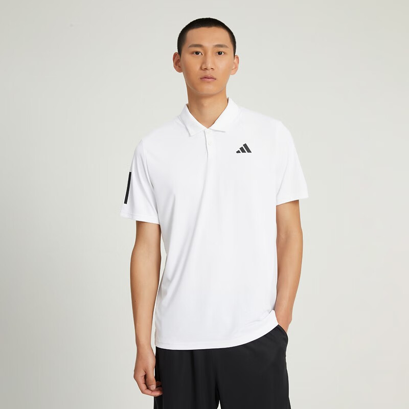 阿迪达斯 (adidas)男子club smu3s polo 短t恤 is2295 白色