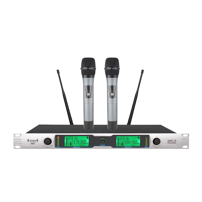 迪玠宝(DISJBO)SM38 无线话筒一拖二 手持话筒 会议室 教室 会客厅 演出 主持 防啸叫无线麦