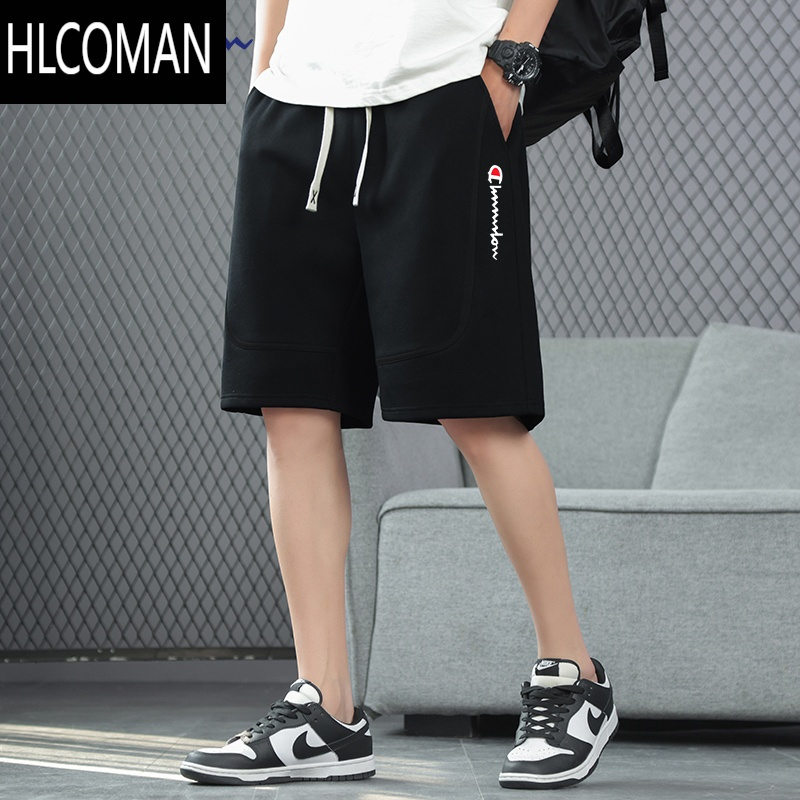 hlcoman奥特莱斯短裤男夏季宽松大码运动五分裤弹力直筒休闲裤男