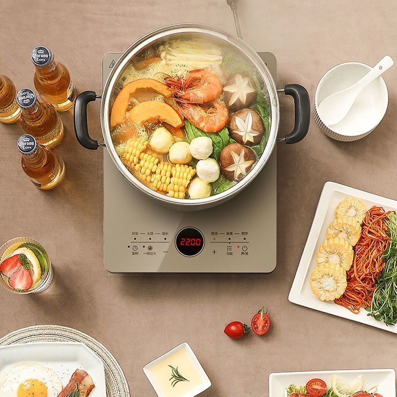 美的(Midea)电磁炉家用火锅炒菜一体多功能能电池炉多功能大功率节能定时苏宁自营电磁炉CL22Q3-403J