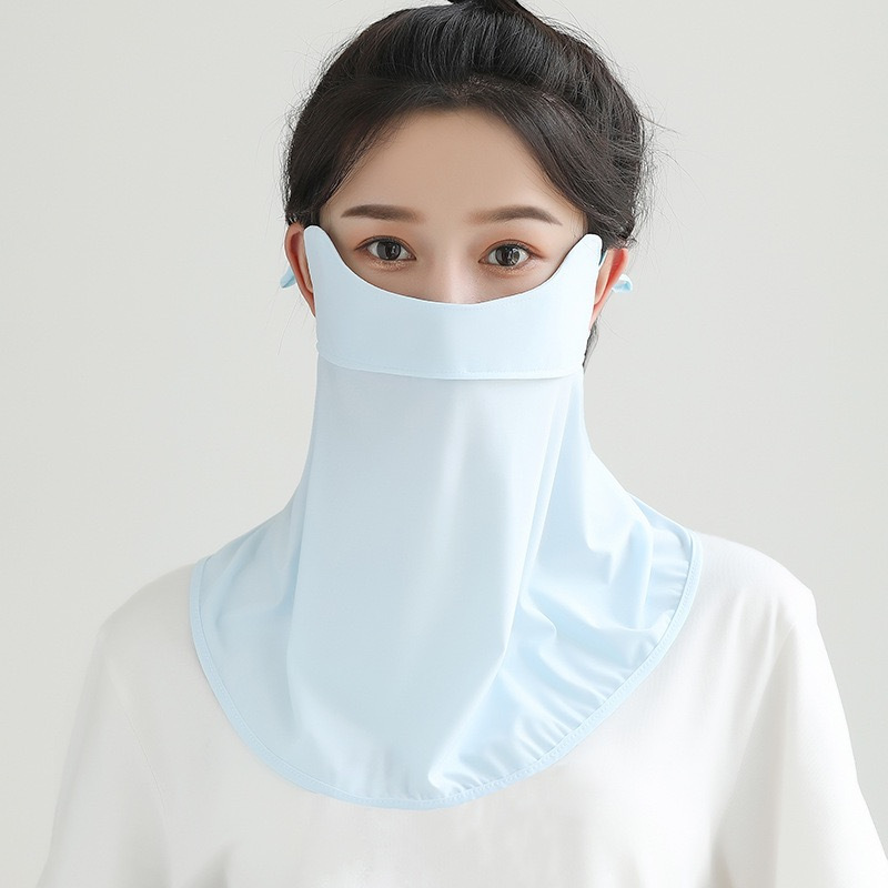 苏宁宜品upf50夏季防晒口罩全脸护颈护眼角女透气防尘防紫外线冰丝