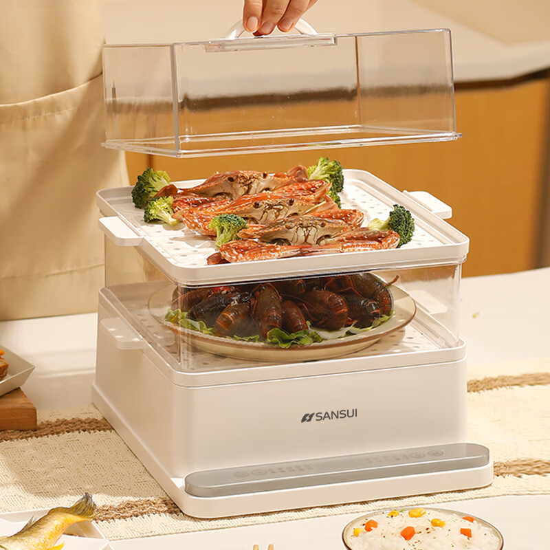 山水 多功能3层24L大容量电蒸锅 SZG60K Z高清大图