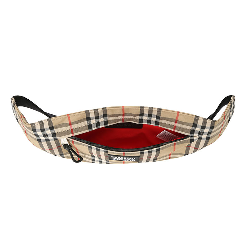 预订 BURBERRY 博柏利 Brummell 经典格纹 徽标嵌花 腰包 斜挎包8027159