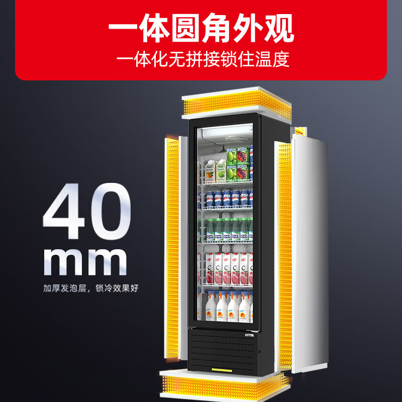 星星(XINGX)LSC-230WYPE商用展示柜风冷无霜一级能效侧开门立式展示啤酒饮料柜冷藏柜冰柜超市水果蔬菜保鲜柜