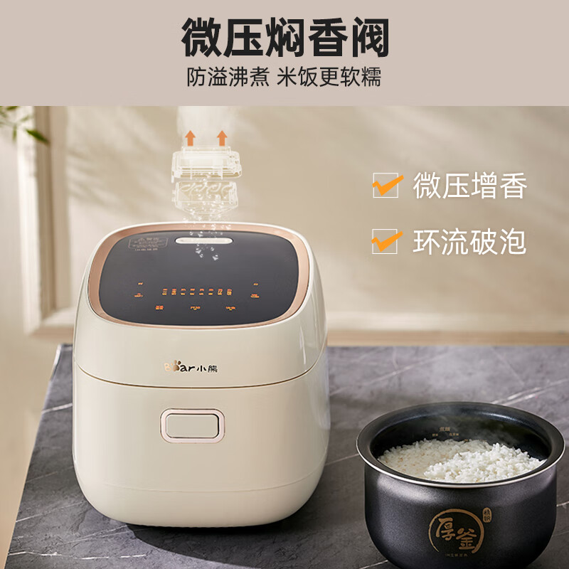 小熊(Bear) 电饭煲电饭锅 2-3人 家用2升小型迷你智能预约定时多功能IH立体环绕加热小电饭煲 DFB-P20L5