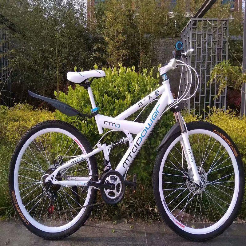 王太医山地车成人自行车前后减震碟刹带后座可带人男女越野变速学生