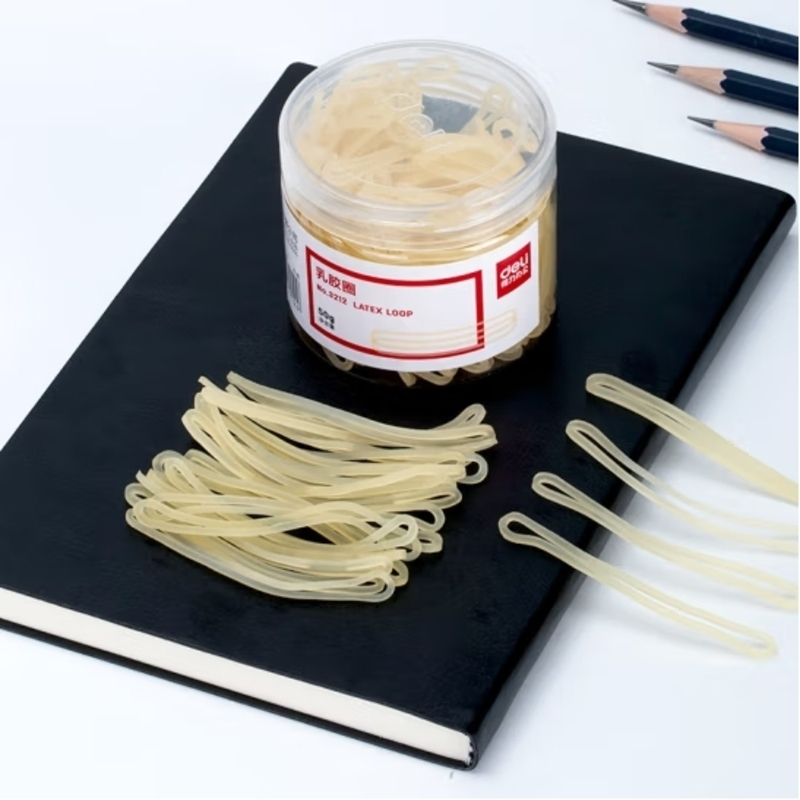 得力(deli)办公耐用弹力乳胶圈/橡皮筋/橡胶圈/牛皮筋 财务用品 办公用品 50g/桶 3212