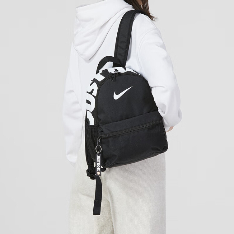 耐克(NIKE)男包女包2023春季户外运动包旅行时尚舒适学生收纳便携双肩背包 DR6091-010 黑色 MISC