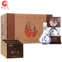 梅兰春 46度龙瓶青花龙 500ml 6瓶整箱装 芝麻香型白酒 20年陈酿 中华老字号[新旧包装随机发]