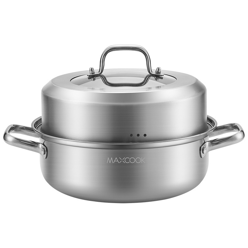 美厨(MAXCOOK)雅致系列不锈钢蒸汤锅28cm MCDS-2561!