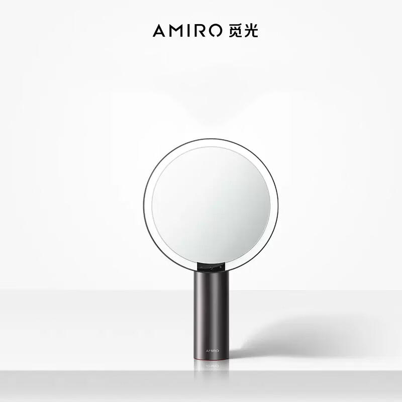 觅光 化妆镜 带灯桌面led智能梳妆台式高清补光美妆镜 【经典盒】02小黑镜 / 台