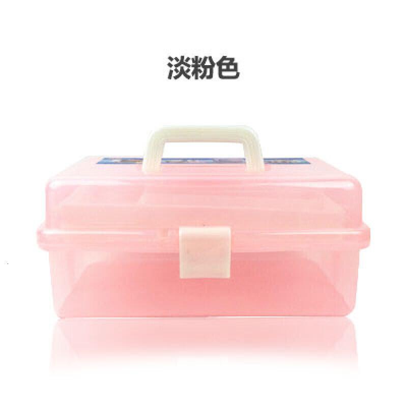 大号透明三层工具箱素描铅笔盒文具盒美术画箱塑料收纳盒B31