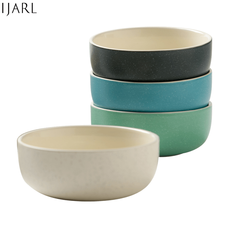 亿嘉IJARL 剑林创意日韩欧式陶瓷器餐具小汤碗大米饭碗家用碗甜品碗法海钵 北欧印象4.5英寸法海钵4只装