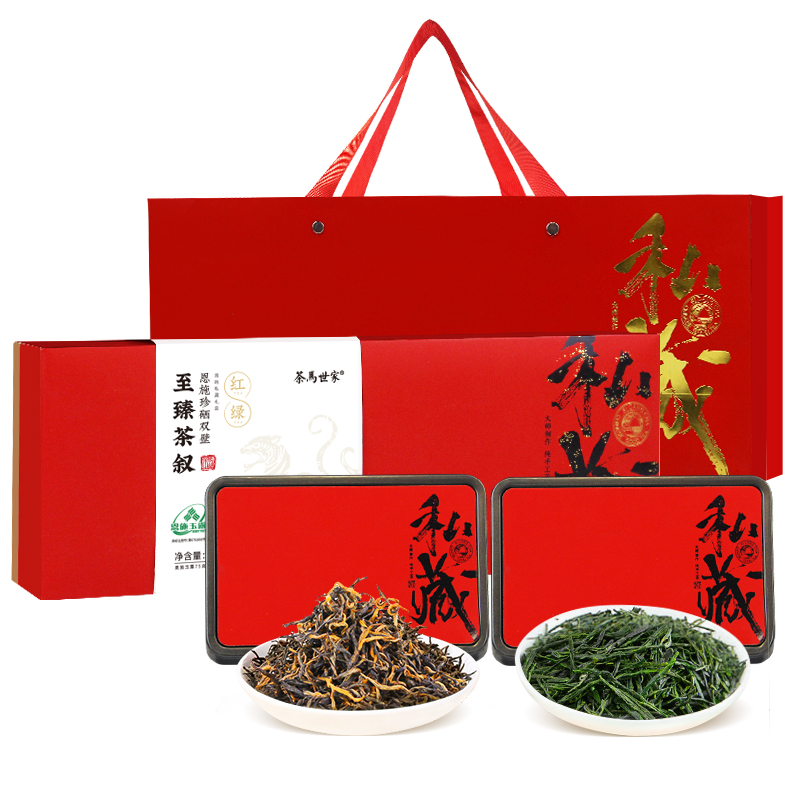 茶馬世家 至臻茶叙恩施红绿茶礼盒 150g