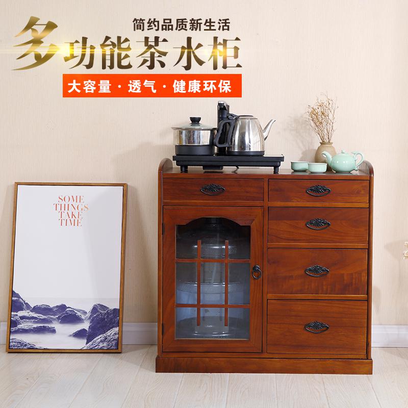 美帮汇实木质抽屉式收纳柜子储物小橱柜厨房餐边柜简约客厅茶水柜置物架高清大图