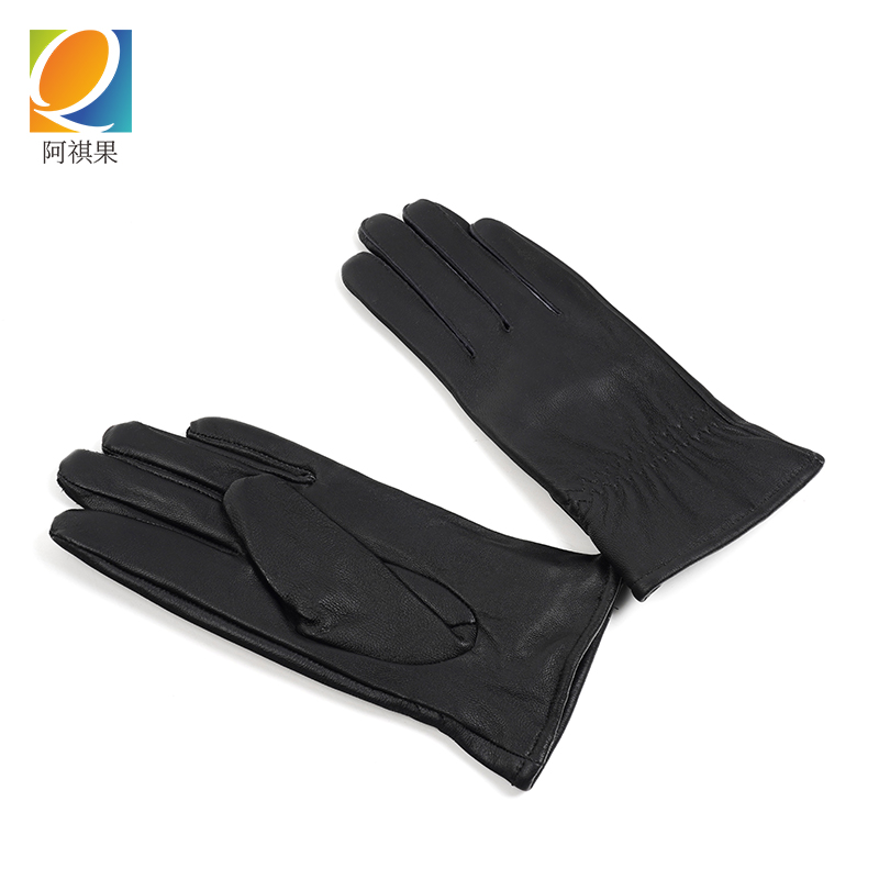 阿祺果 防寒羊皮手套 女款 副高清大图