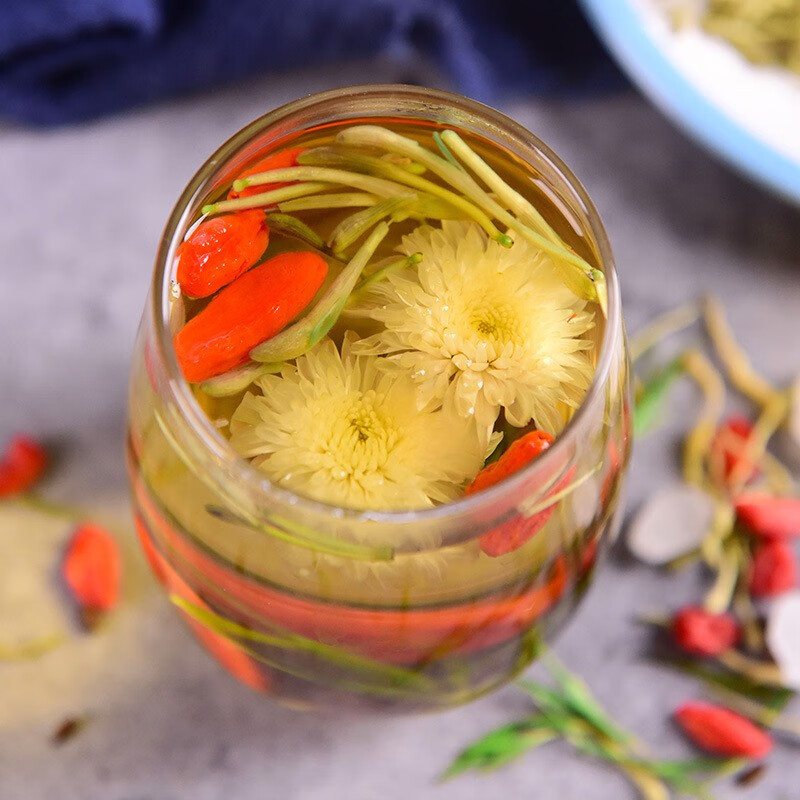 半亩良田 花果茶 胖大海菊花茶2种茶包组合360g 金银杞菊 胖大海 金银花 菊花 甘草片 枸杞高清大图