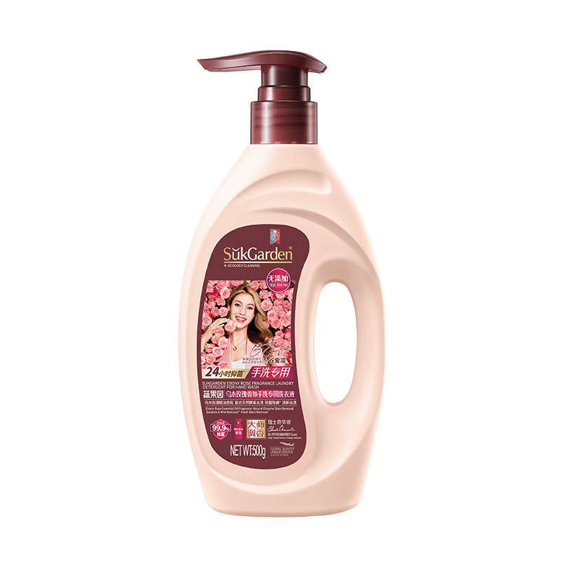 SuKGarden蔬果园乌木玫瑰香氛手洗专用洗衣液(泵装)500g高清大图