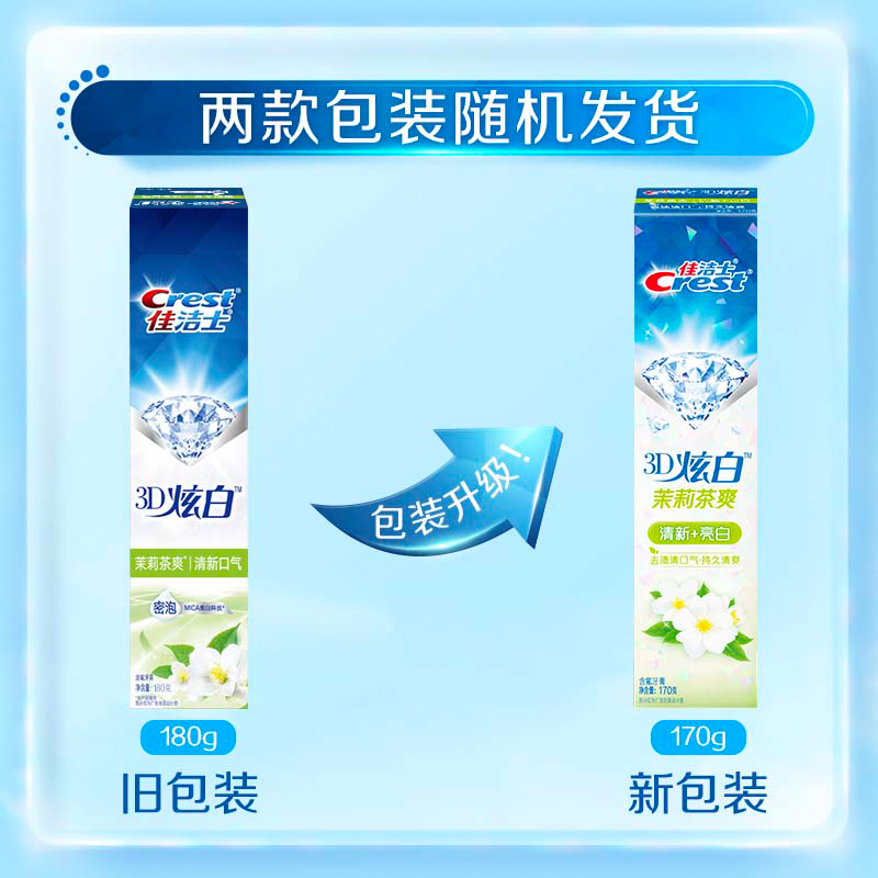 佳洁士 170g 3D炫白茉莉茶爽牙膏(单位:支)高清大图