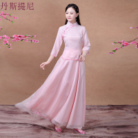 2018新款古装伴娘服中式婚礼中国风礼服旗袍姐妹团复古长款演出夏