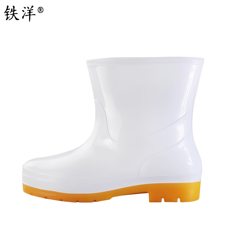 铁洋 白色低筒防水雨靴 TY-YX006 双高清大图