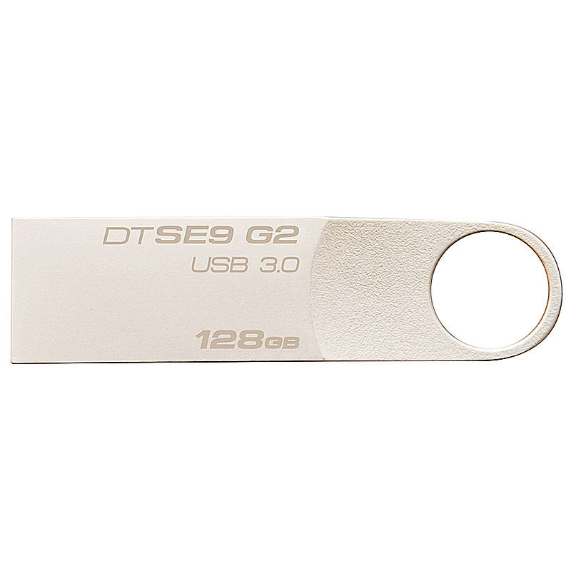 金士顿128GB USB3.0 U盘 DTSE9G2 银色 金属外壳 高速读写