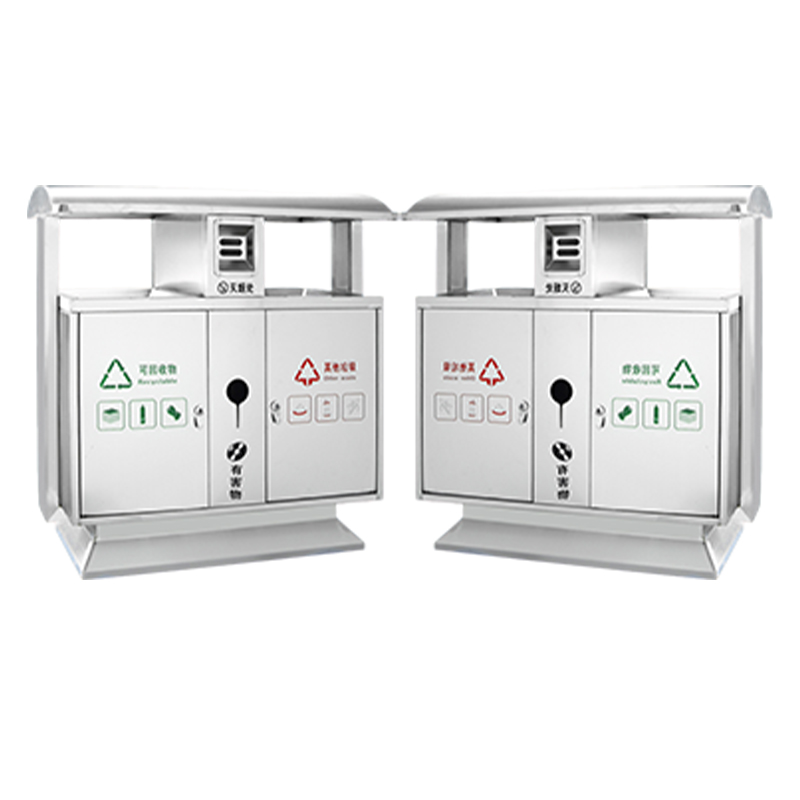 卫未来 户外垃圾桶 不锈钢100*36*96cm 个高清大图