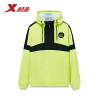 特步（Xtep）男运动卫衣春季新款休闲拉链连帽套头衫