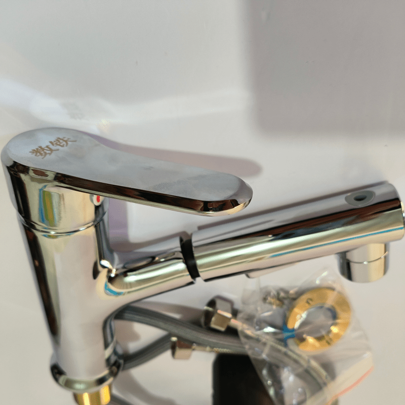 数铁铜洗面盆抽拉水龙头冷热混合水嘴通用型个高清大图