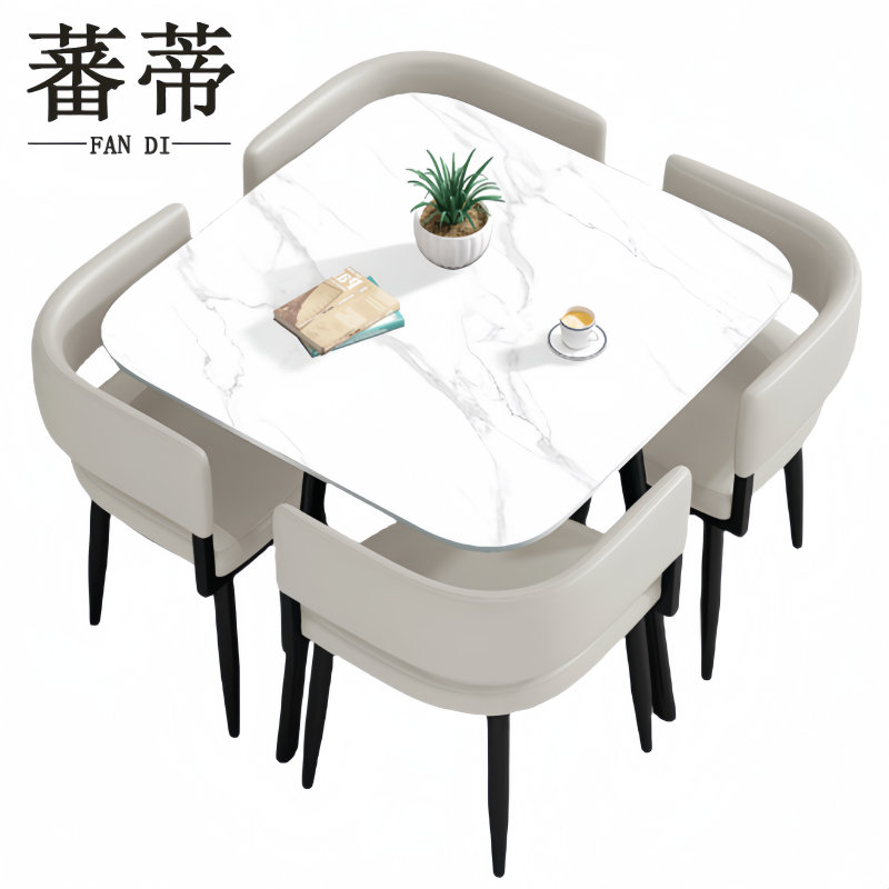 蕃蒂接待桌带四椅套高清大图