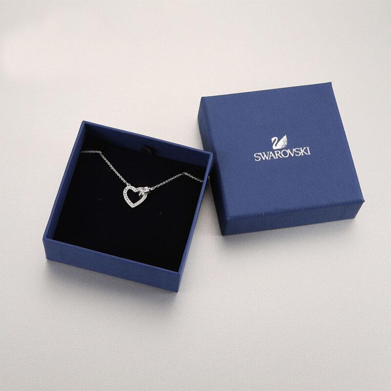 SWAROVSKI 施华洛世奇 绳结爱心短款锁骨项链 人造水晶女士项链 海外正品全国联保 包邮包税